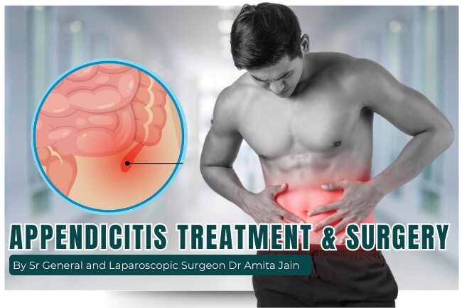 Dr Amita Jain best surgeon for appendix Banners